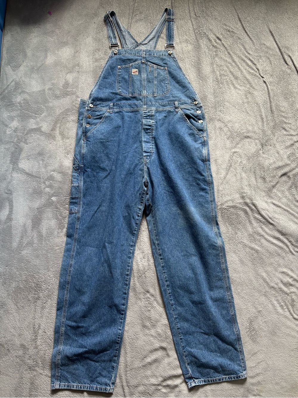 Vintage 90s Guess USA XL Blue Denim Bib Overalls Retro Hip Hop Style Unisex